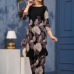 Dhibha Women Black Cotton Blend Clothing Set-picture-38