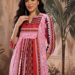 Sangria Ethnic Motifs Pure Cotton A-Line Kurta with Salwar-picture-32
