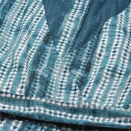 Shae by SASSAFRAS Teal & White Printed Basic Jumpsuit image 3