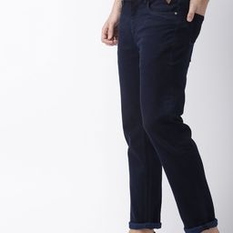 Harvard Men Blue Slim Tapered Fit Mid-Rise Clean Look Stretchable Jeans-image-45