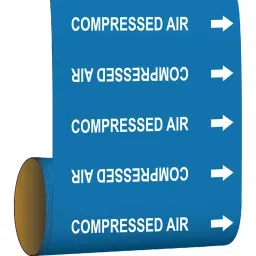 BRADY Pipe Marker Compressed Air Blue & White for 2 inch and Smaller Outer Diameter Pipe, 9UEE4 Pack of 30 Pcs)-image-67