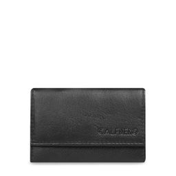 CALFNERO Unisex Black Solid Genuine Leather Card Holder-11
