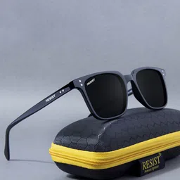 RESIST EYEWEAR Unisex Wayfarer Sunglasses with UV Protected Lens MILLER BLACK BLACK 2-image-64