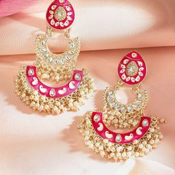 OOMPH Floral Chandbalis Earrings-23