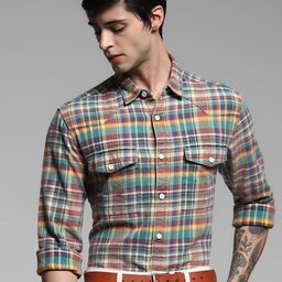 Jack & Jones Men Opaque Checked Casual Shirt-image-9