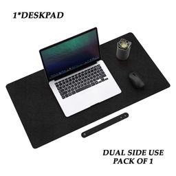 Syga Waterproof PU Desk Protector Mat - Black-11
