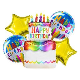 Johra Foil Balloon for Birthday Party Supplies Multicolor - Pack Of 5-image-81