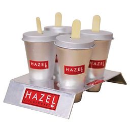HAZEL Aluminium Kulfi Ice Cream Mould Set of 4 with Stand & 12 Ice Cream Sticks - Multicolour-9