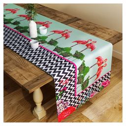 SEJ by Nisha Gupta Abstract Green Large size Table Runner - Green-15