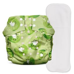 Mother Sparsh Baby Nappers Krazy Kiwi Cloth Diaper Free Size - Green-16