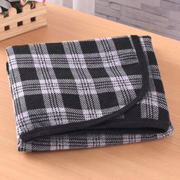Simply Jacquard Knit Checkered  Bath Towel  L 80 x B 80 cm - Black-picture-23