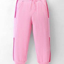 Mark & Mia Full Length Cut & Sew Fleece Lounge Pant with Tape Detailing - Pink-image-10