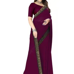 Moda Rapido Beads and Stones Pure Georgette Saree-image-72