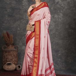 SILKWEAR Ethnic Motifs Zari Silk Cotton Banarasi Saree-50