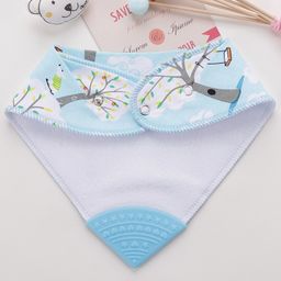 fab n funky Animal Print Bib with Teether Pack of 2 (Color & Print May Vary) image 5