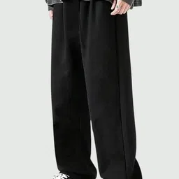 YOU FOREVER Men Cotton Baggy-Fit Mid Rise Track Pant-image-32