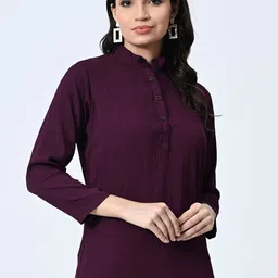 BAESD Women Thread Work Crepe Kurta-picture-1