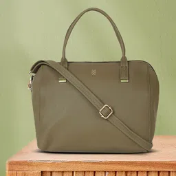 Baggit Women Green Solid Handheld Bag-image-78