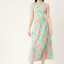 Antheaa Women Printed Top with Skirt-image-94