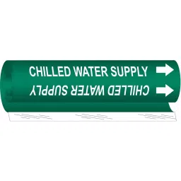 BRADY Plastic Pipe Marker Chilled Water Supply Green and White 26 x 12 x 0.006 inch, 14H786-image-64