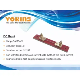 Yokins DC Current Shunt 5 A/75 mV As per IS 1248 for Current Measurement image 2