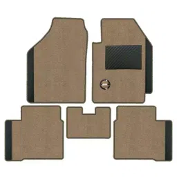 Elegant Duo Beige And Black Carpet Car Mat Compatible With Tata Punch-image-91