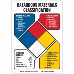 BRADY Polystyrene 254 mm(10 Inch) NFPA Sign, 29TT21-15