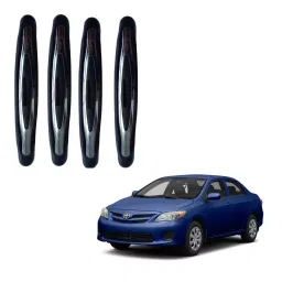 SPREADX Plastic Car Compact Black Colour Elegant Door Guard Protection Universal Type Suitable for Toyota Corolla Altis (Set of 4 Pcs)-44