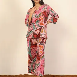 KAORI BY SHREYA AGARWAL Printed Pure Cotton Top & Trousers Co-Ords-picture-13