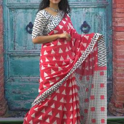 Pinkcity Trade World Pink Pure Cotton Ikat Sarees-picture-47