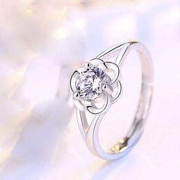 kazare Rhodium Plated Stones Studded Finger Ring-image-7
