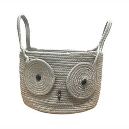 Ariya Storage Basket Silver Cotton Blend Multipurpose Toy Organizer-19