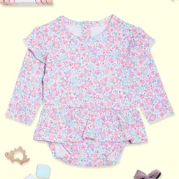 The Mom Store Infant Girls Printed Cotton Bodysuits-26