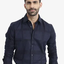 RARE RABBIT Men Comfort Opaque Checked Casual Shirt-image-43