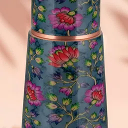 BOROSIL Quinn Green & Red Printed Pure Copper Water Bottle 950ml image 2
