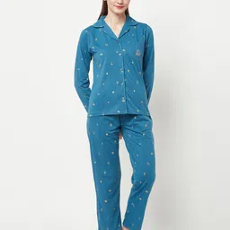 MX Miazi Xchange Women Striped Shirt with Pyjamas-image-97