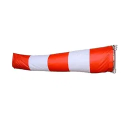 Safe Cure 1.83 m (6 Feet) Dual Fabric Wind Indicator Flag with 3 Reflective Tape Red & White-15