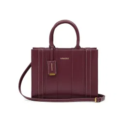 MIRAGGIO Wine Glenn Satchel Bag with Detachable Strap for Women (L)-picture-40