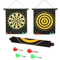 SANISHTH Fordable Double Sided Magnet Dart Board Game - Blue-17