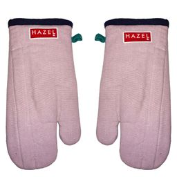 Hazel Cotton Microwave Oven Gloves Heat Resistant Potholder Mitten Gloves For Baking Set of 2-image-43