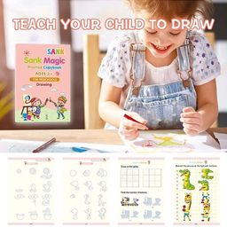 Uniquebuyin Sank Magic Practice Copybook for Preschoolers With Pen - English-15