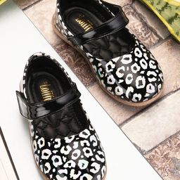 Lil Lollipop Leopard Printed Velcro Closure Bellies - Black-image-94