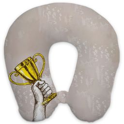 Right Gifting Digital Printed Sports Champion Recron Filled Neck Travel Pillow - Multicolor-image-27