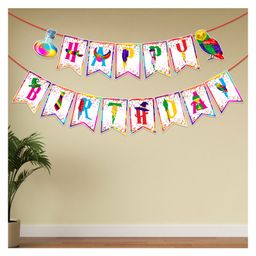 Zyozi Magical Wizard Happy Birthday Multicolor Banner - Pack Of  1-image-59