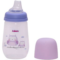 Adore Meta Wide Neck Soft Spout Sipper with Dust Free Cap -250ml- Purple Owl-15