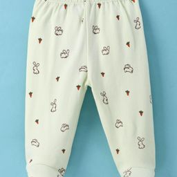 Tango Interlock Knit Footed Bootie Leggings With Bunny Print - Mint-image-84