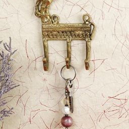 Bamboo Tree Jewels- Camel Design Keys Wall Hook Gold & Black-11