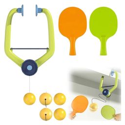 ADKD Hanging Table Tennis Trainer Ping Pong Ball Self Training and Workout Indoor Gaming Set with 2 Rackets- ( Colour May Vary)-7