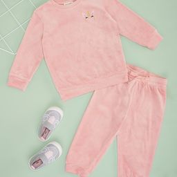 Pantaloons Baby Full Sleeves Unicorn Embroidered Sweatshirt With Coordinating Joggers Set - Pink-picture-30