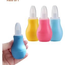 Baby Miniature Baby Nasal Nose Aspirator Suction Cleaning Tool Mucus Congestion Relief Teether Manual Nasal Aspirator-Pack of 1-multi Color-27
